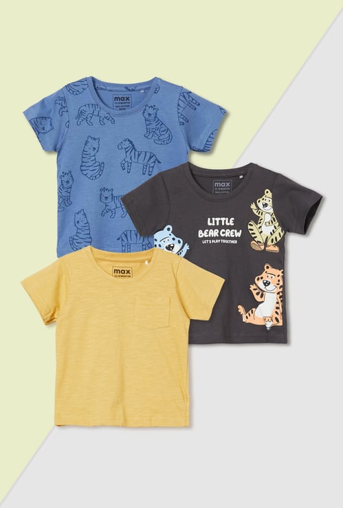 Boys Assorted T-shirt - Pack of 3