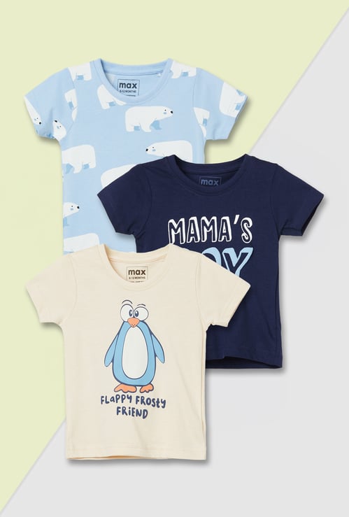 Boys Printed T-shirt - Pack of 3