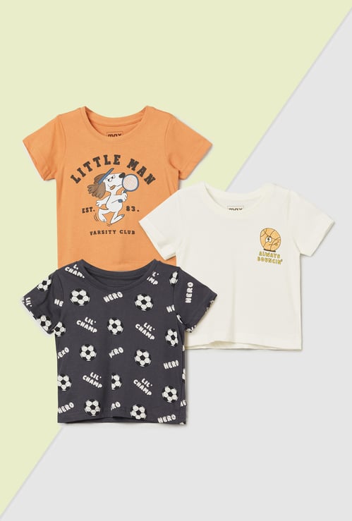 Boys Printed T-shirt - Pack of 3