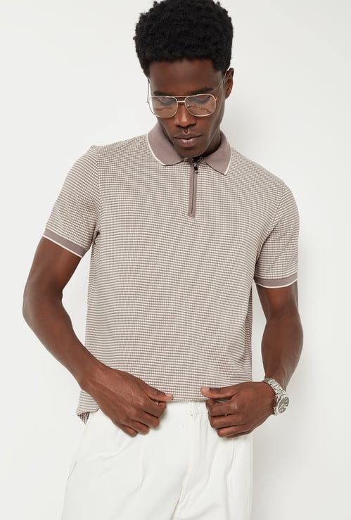 Men Knit Polo T-shirt