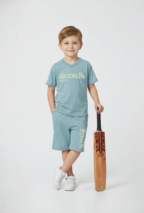 Boys Printed Shorts Set