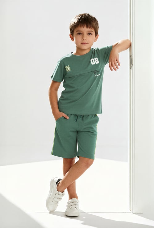 Boys Printed Shorts Set