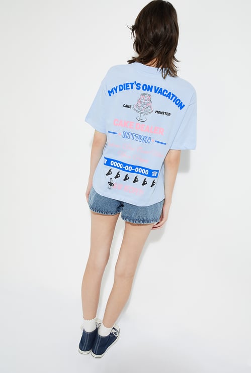 URB_N Women Printed Oversized Fit T-shirt