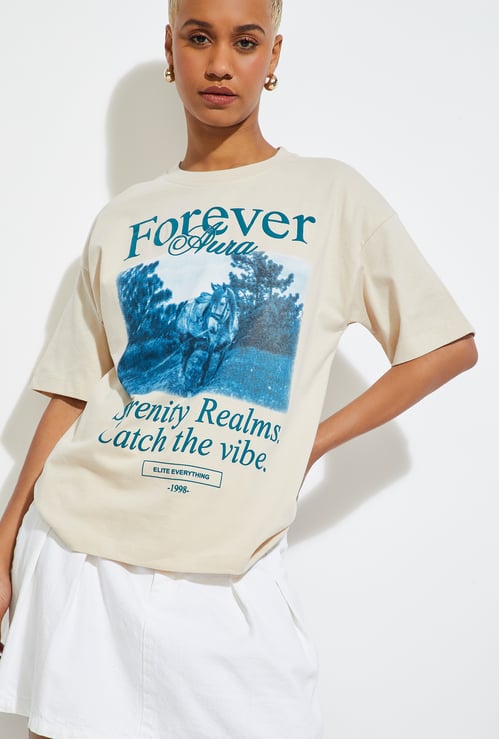 ALAYA F x URB_N Women Printed T-shirt