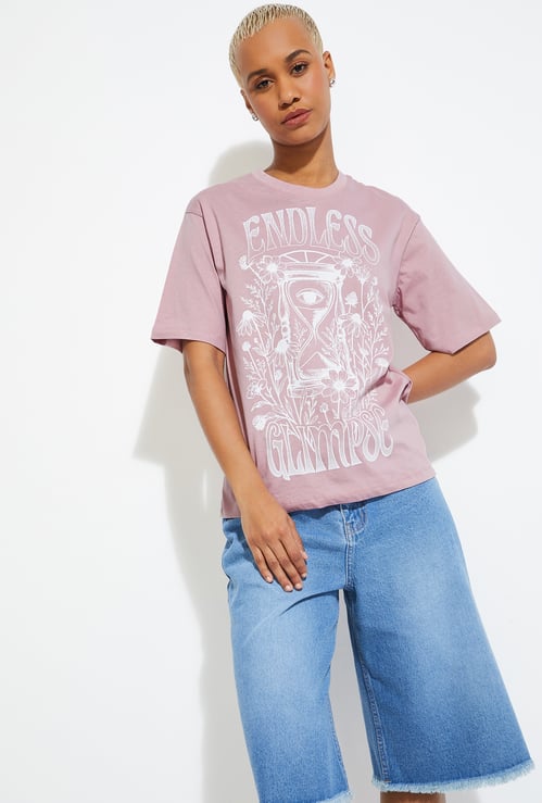 ALAYA F x URB_N Women Graphic Print Relaxed Fit T-shirt