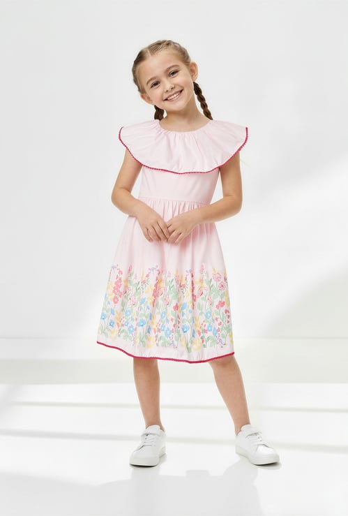 Girls Floral Print Dress