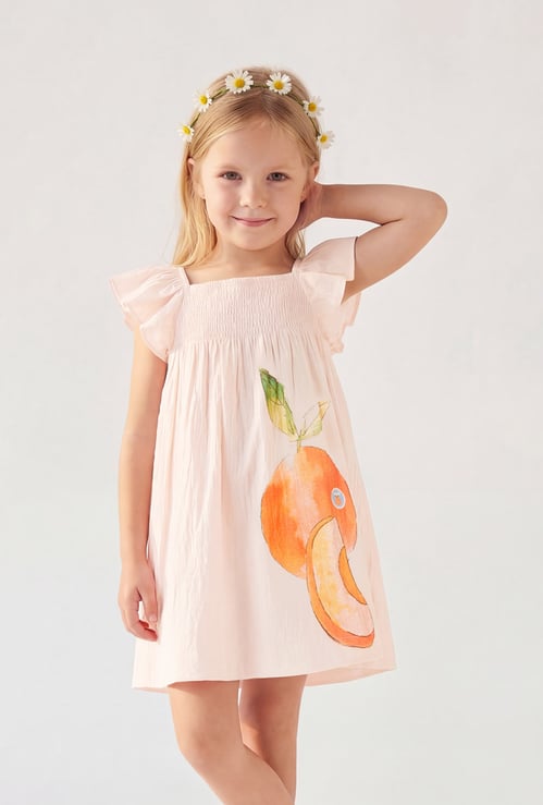 Girls Printed A-line Dress