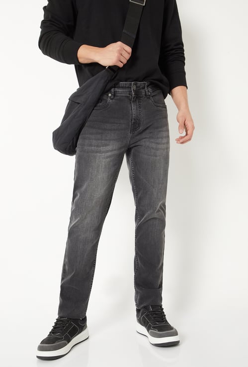 Men Washed Skinny Fit Jeans