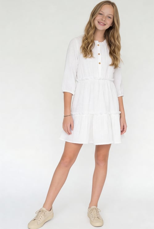 Girls Tiered Dress with Camisole