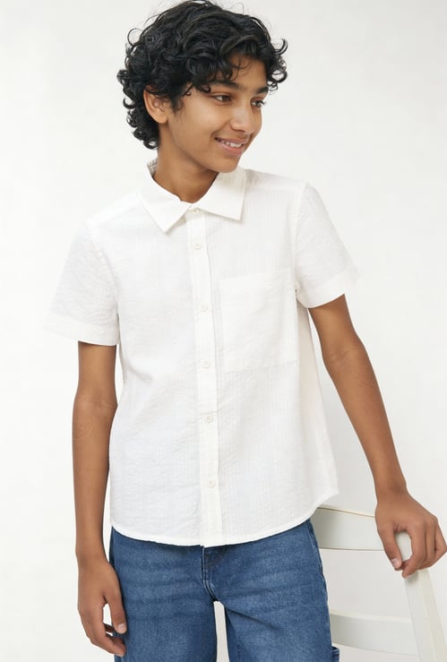 Boys Seersucker Shirt