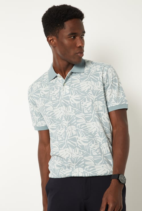Men Printed Polo T-shirt