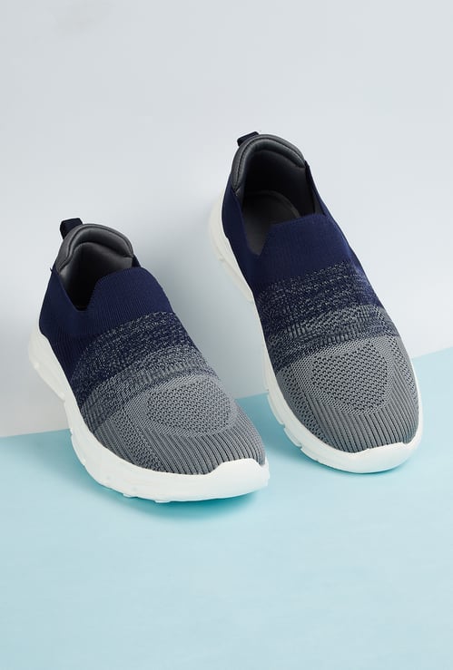 Men Mesh Panelled Slip-On Shoes