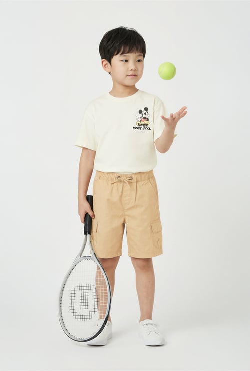 Boys Solid Cargo Shorts