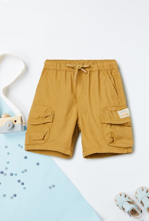 Boys Solid Cargo Shorts