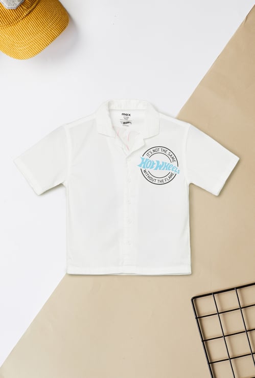 Boys Hot Wheels Printed Shirt