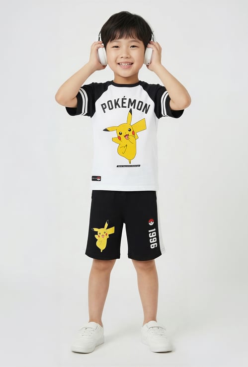 Boys Pokemon Print Shorts Set