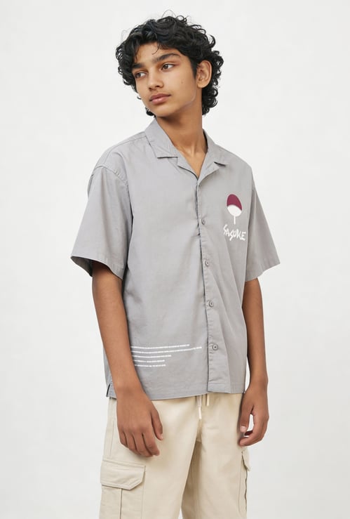 Boys Naruto Back Print Shirt