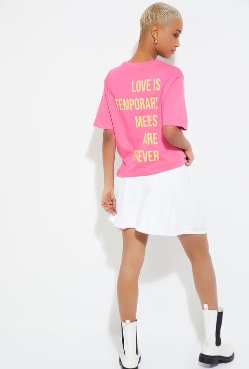 ALAYA F X URB_N Women Printed Relaxed Fit T-shirt