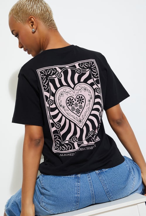 ALAYA F X URB_N Women Printed Relaxed Fit T-shirt