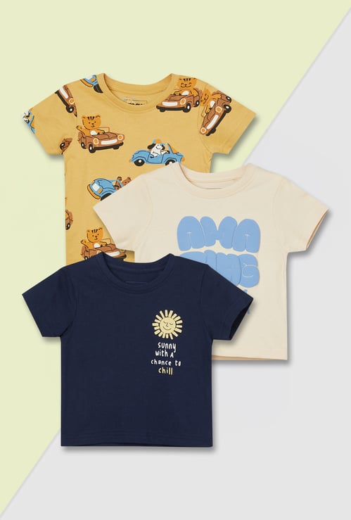 Boys Printed T-shirt - Pack of 3