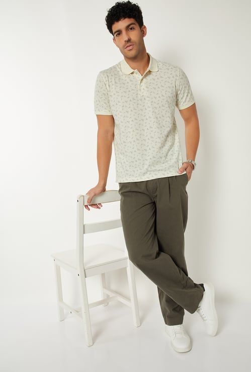Men Printed Polo T-shirt