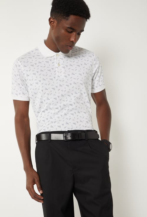 Men Printed Polo T-shirt