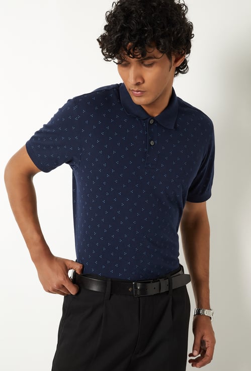 Men Printed Polo T-shirt