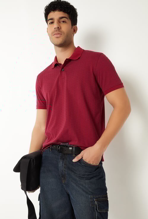 Men Printed Polo T-shirt
