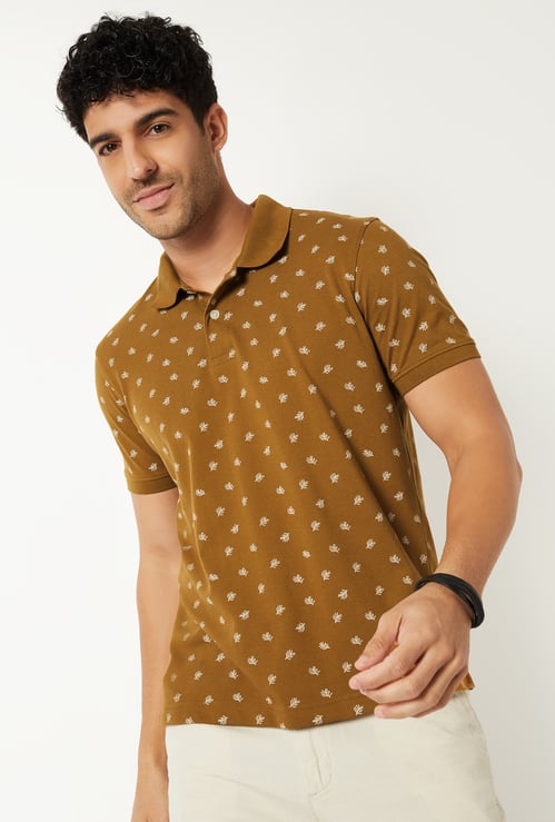 Men Printed Polo T-shirt