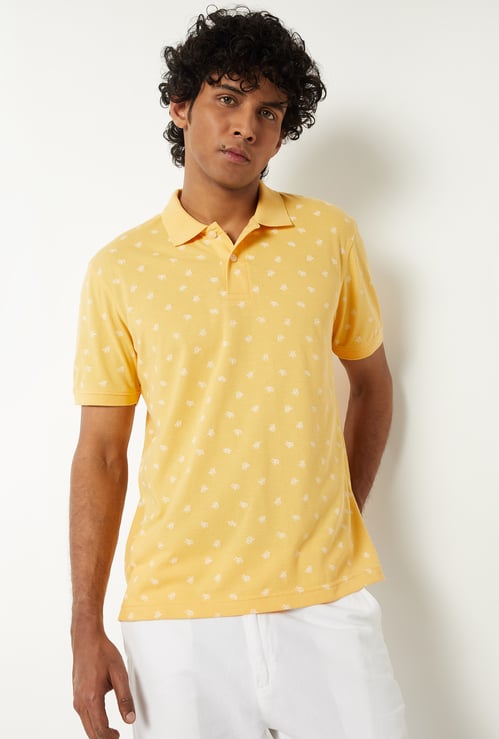 Men Printed Polo T-shirt