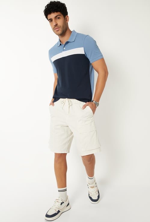 Men Colourblock Polo T-shirt