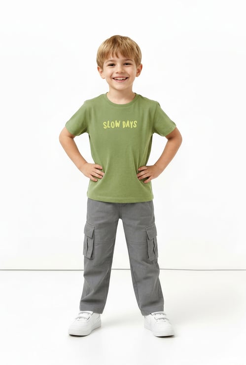 Boys Typographic Print T-shirt