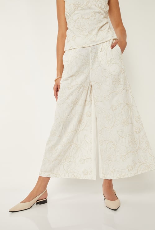 Women Embroidered Palazzos