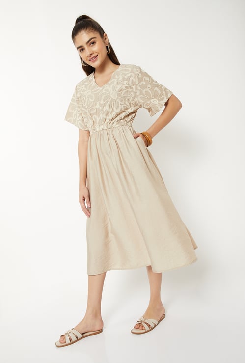 Women Embroidered A-line Dress