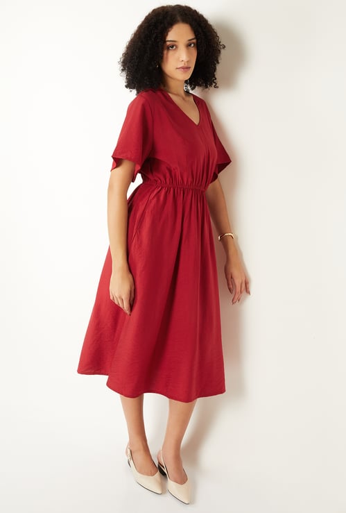 Women Solid A-line Dress