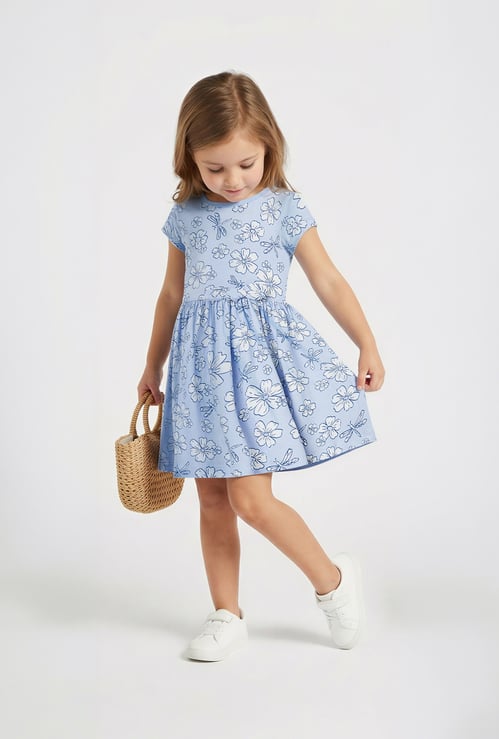 Girls Floral Print Dress