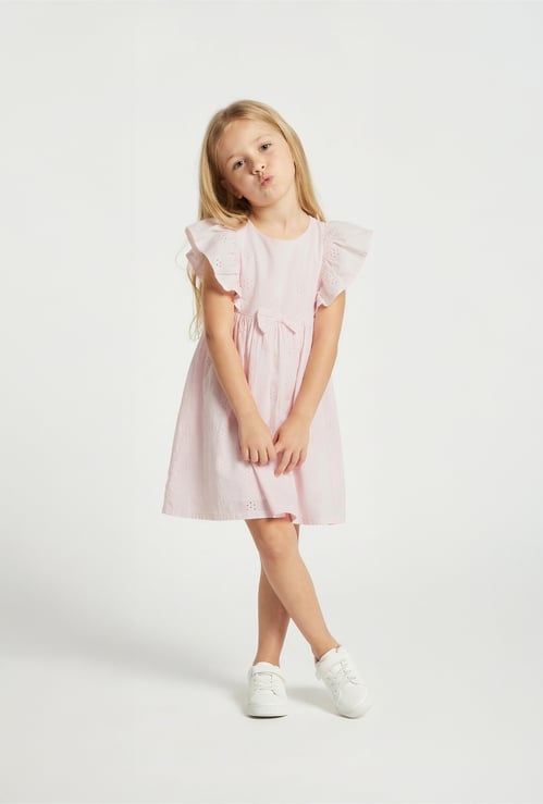 Girls Schiffli A-line Dress