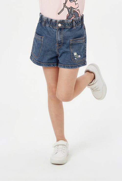 Girls Washed Denim Shorts