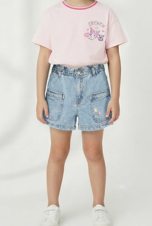 Girls Washed Denim Shorts