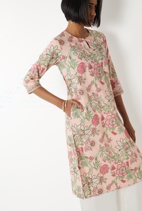 Women Floral Print Straight Kurta