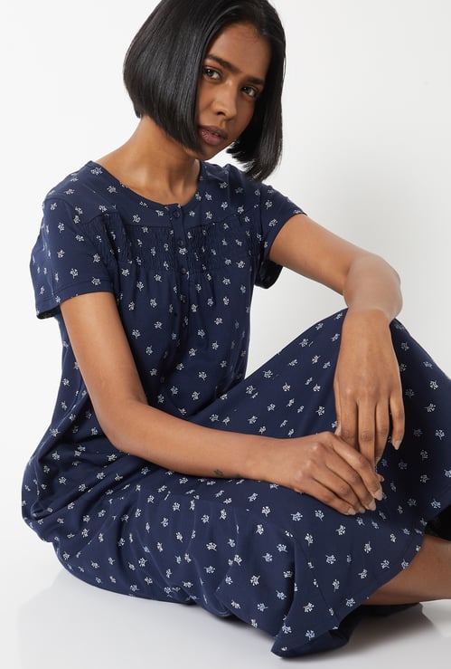 Women Printed Night Gown