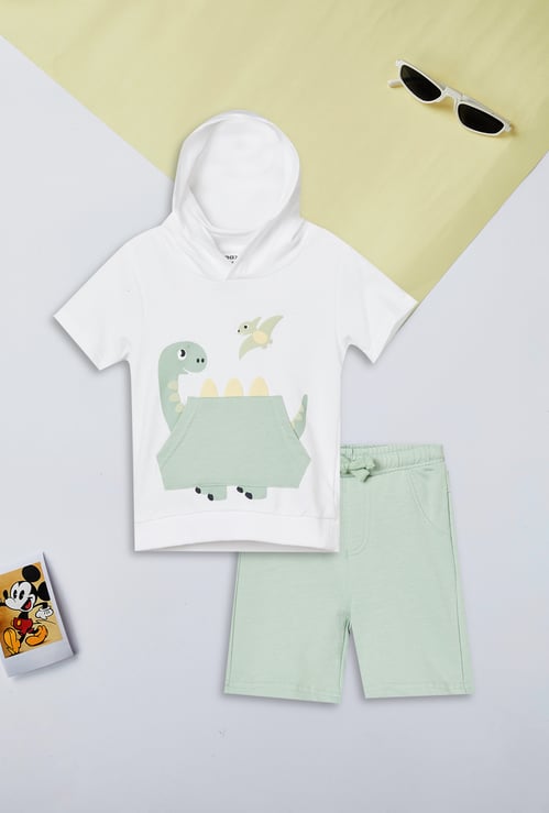 Boys Printed Shorts Set