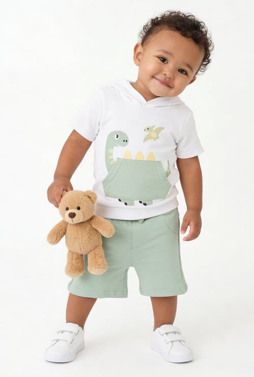 Boys Printed Shorts Set