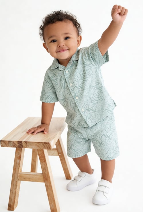 Boys All-Over Print Shorts Set
