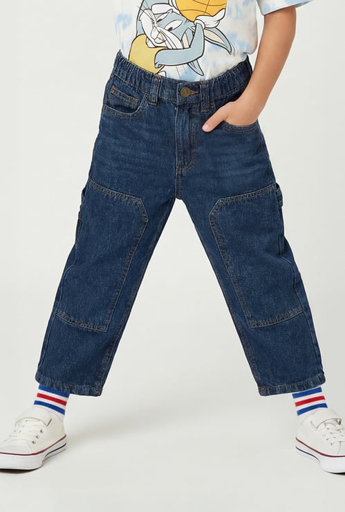 Boys Washed Baggy Fit Jeans