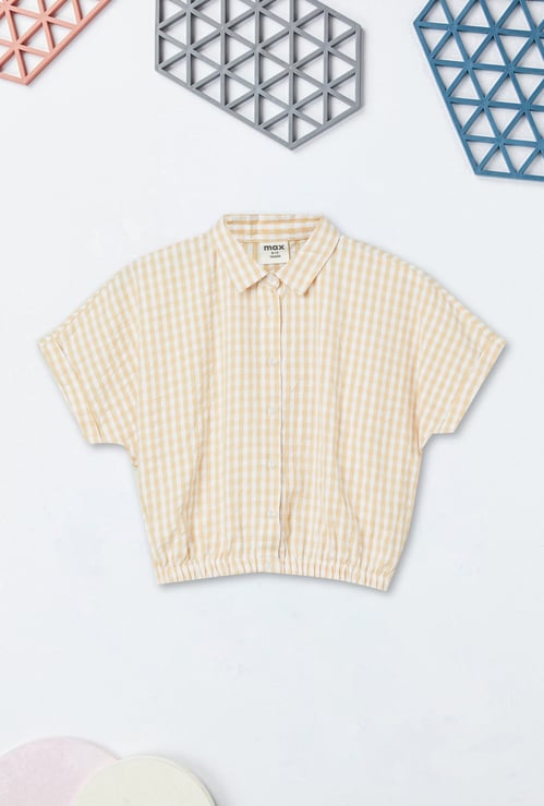 Girls Striped Shirt-style Top