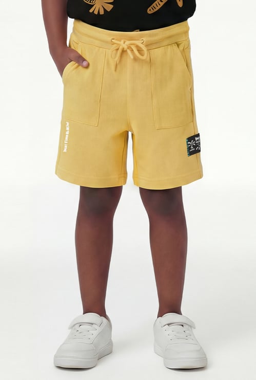 Boys Solid Cargo Shorts