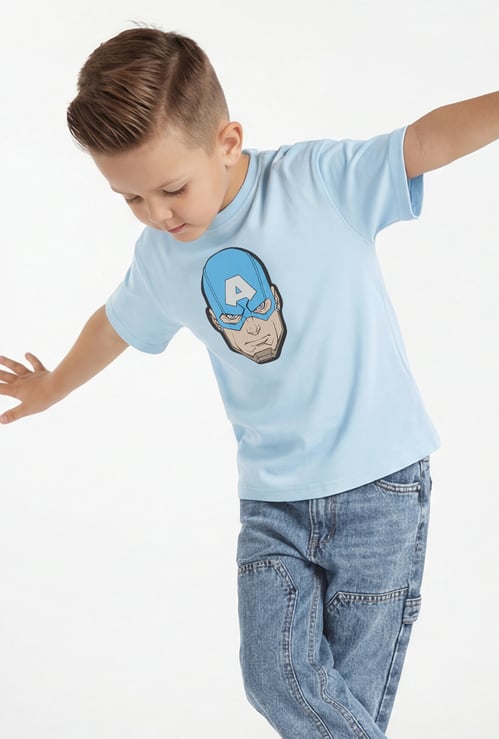 Boys Captain America Print T-shirt