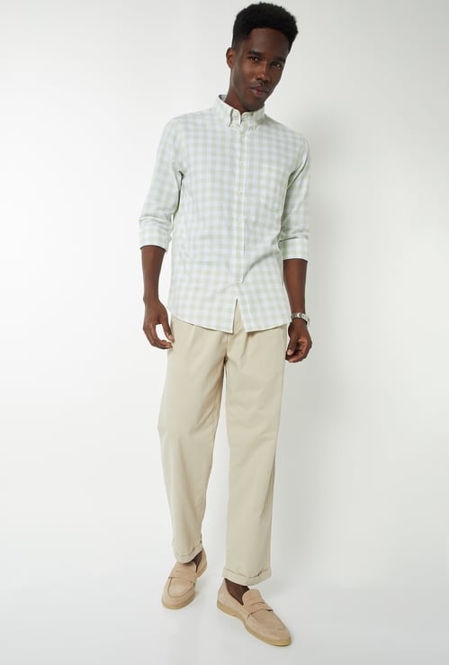 Men Checked Slim Fit Shirt