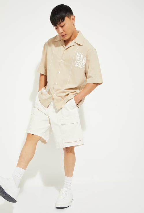 URB_N Men Embroidered Resort Shirt